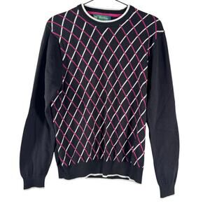 Brooks Brothers St. Andrews Links Golf Pullover Sweater Diamonds Men's Size M